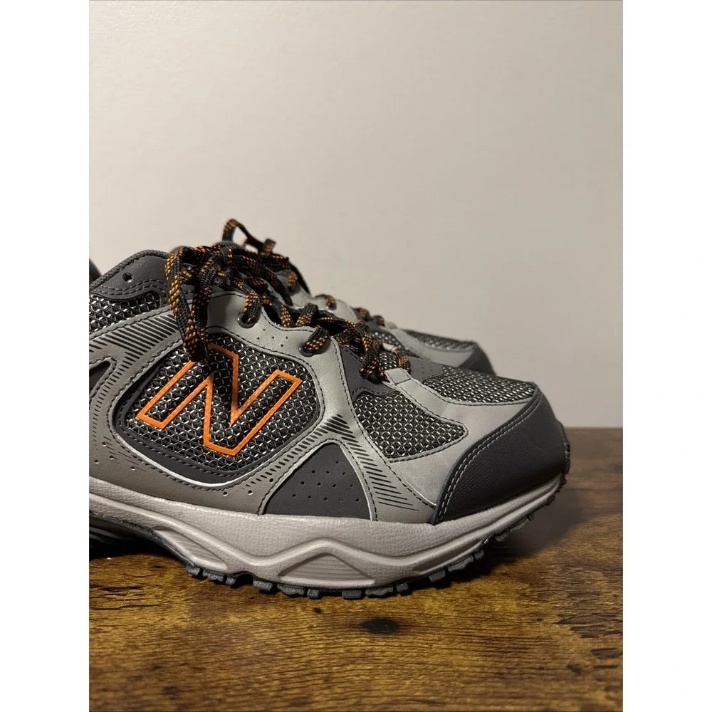 New Balance 481v3 Trail Shoes Men Sz 12 4E Grey/Orange Running Sneaker NO INSOLE